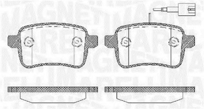 MAGNETI MARELLI 363916060129 -  Комплект тормозных колодок, дисковый тормоз